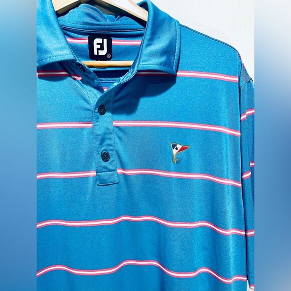 Foot Joy Performance Golf  Polo Shirt Gray Stripes Casual Confort Mens S… - Picture 2 of 4